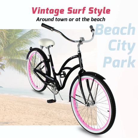 Tracer TAHA 26" Beach Cruiser Bikes 1 & 7 Speed for Women