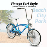 Tracer Hyena Classic Beach Lowrider Bike w/140H Wheel, Single Speed, w/ Banana Seat