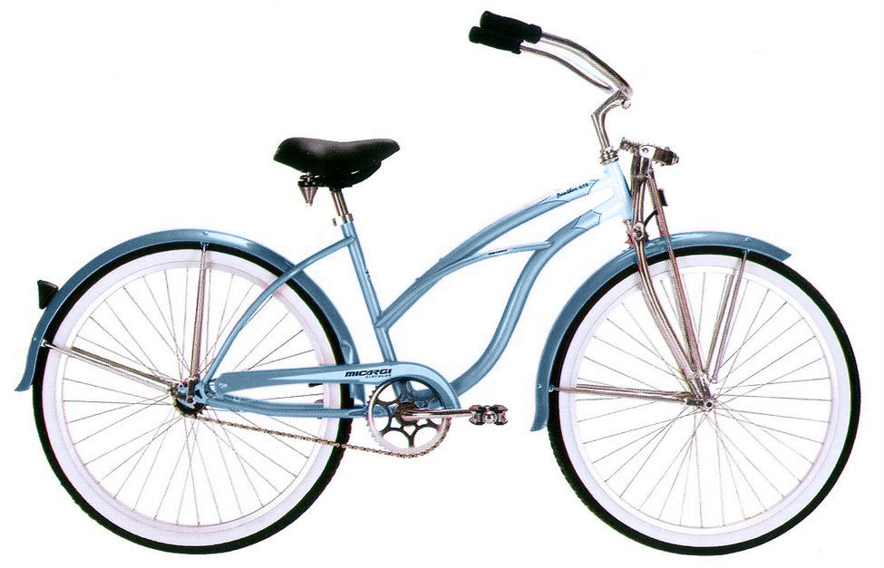 Micargi 26" Cantilever Steel Frame Cruiser Springer Fork w/ Coaster Brake - Baby Blue