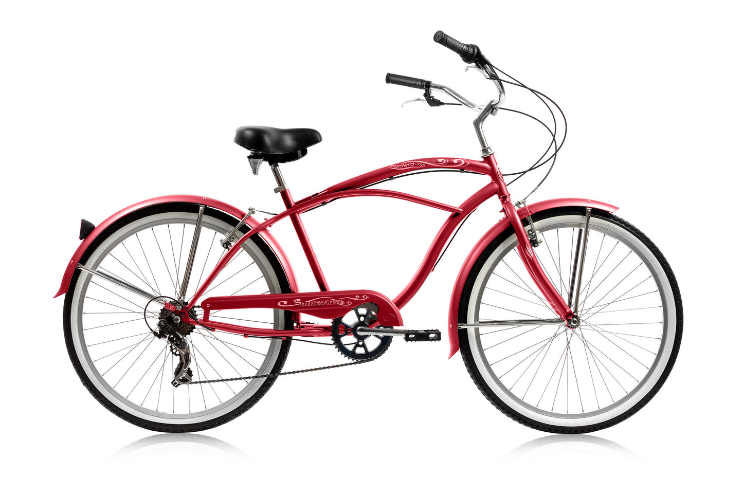 Micargi 26" Cantilever Steel Frame Cruiser w/ Shimano TX-31-7Speed V-Red