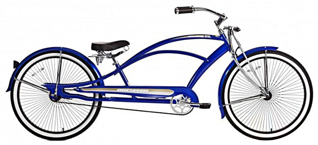 Micargi Mustang-GTS 26" Cantilever Stretch Cruiser w/ Springer fork , Coaster Brake-68H-Blue