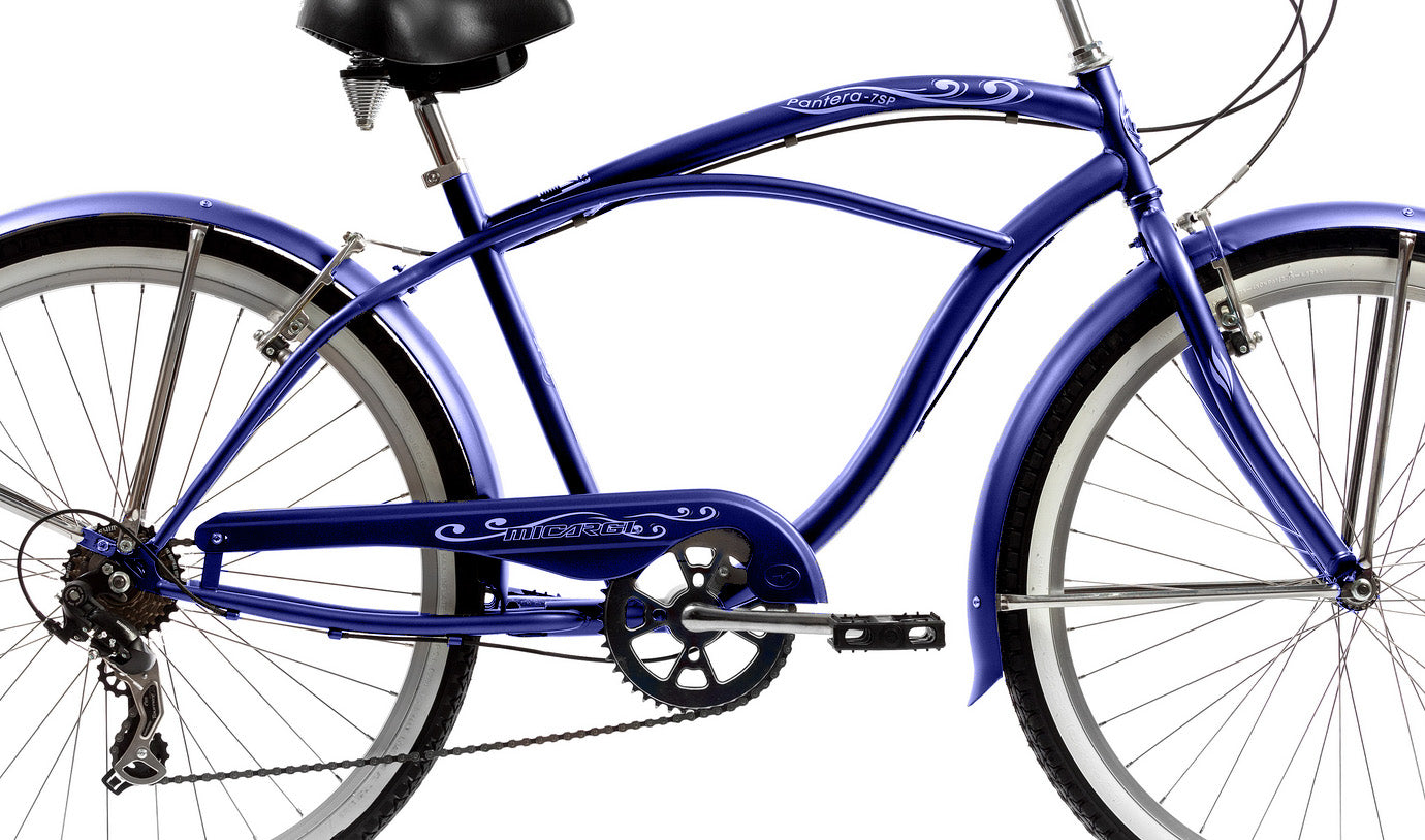 Micargi 26" Cantilever Steel Frame Cruiser w/ Shimano TX-31-7Speed V-Blue