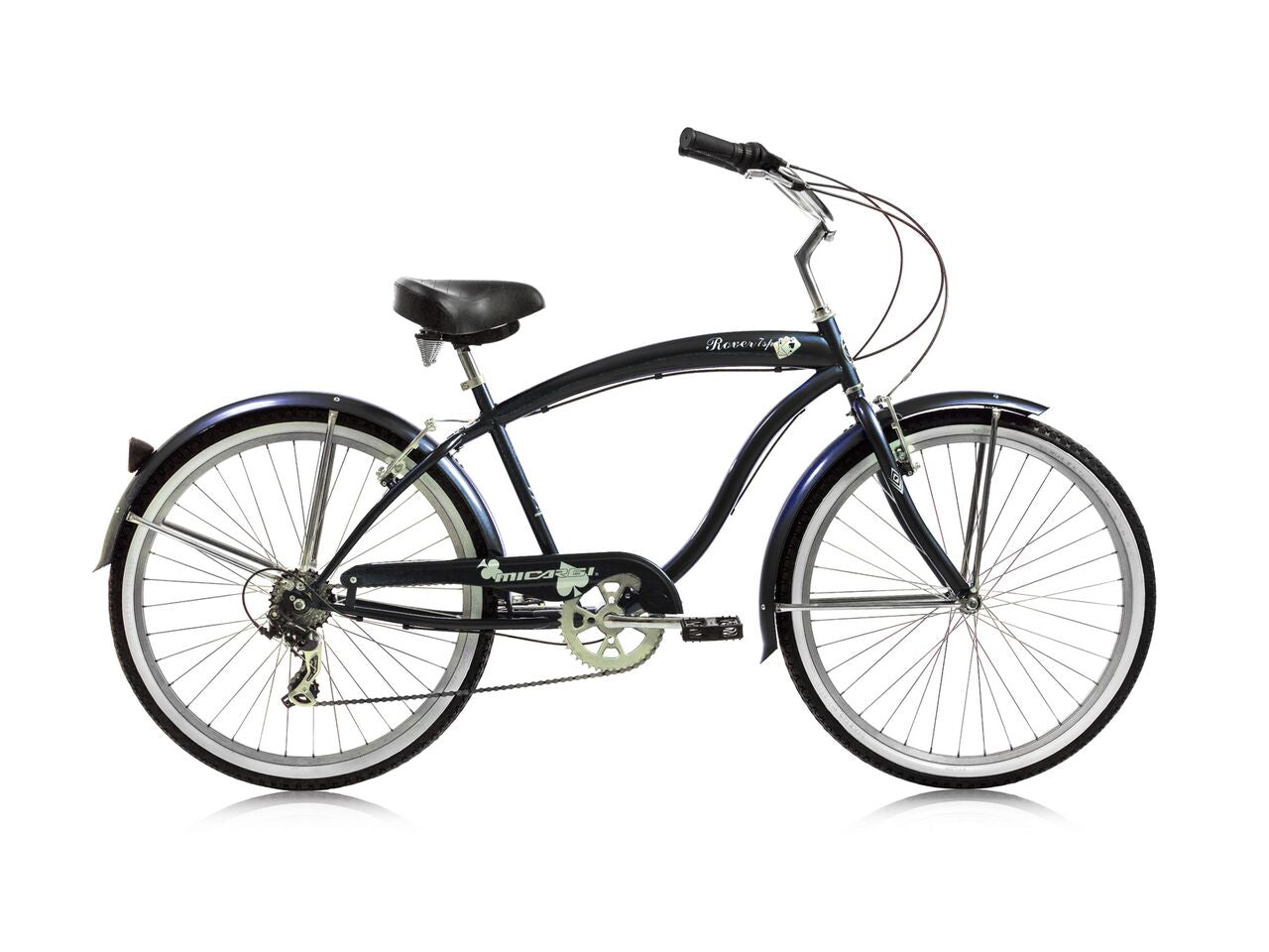 Micargi Rover 7SP 26" Large Mono Tube Cruiser w/ Shimano TX-31-7Speed V-Brake - Dark Blue