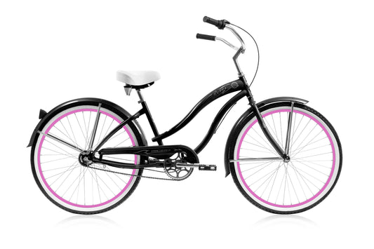 Micargi Rover NX3 26" Large Mono Tube Cruiser w/ Shimano NEXUS INTER 3-Speed Coaster Brake - F BLACK