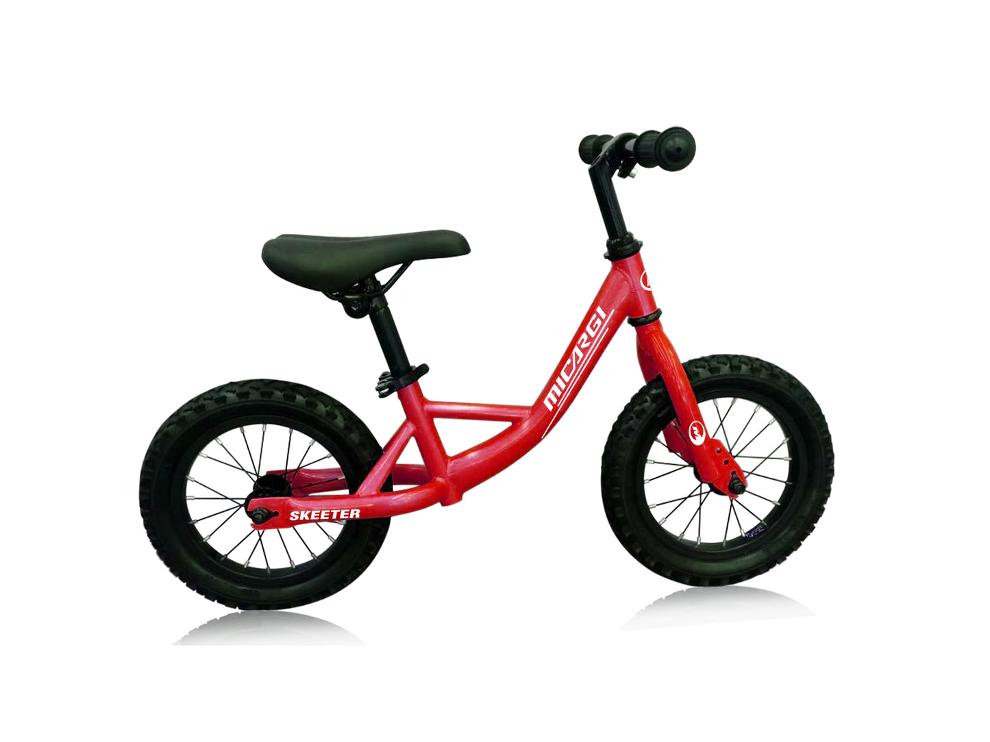 Micargi SKEETER 12" Push Bikes Steel Frame Air Tire, Wheel Black-Red