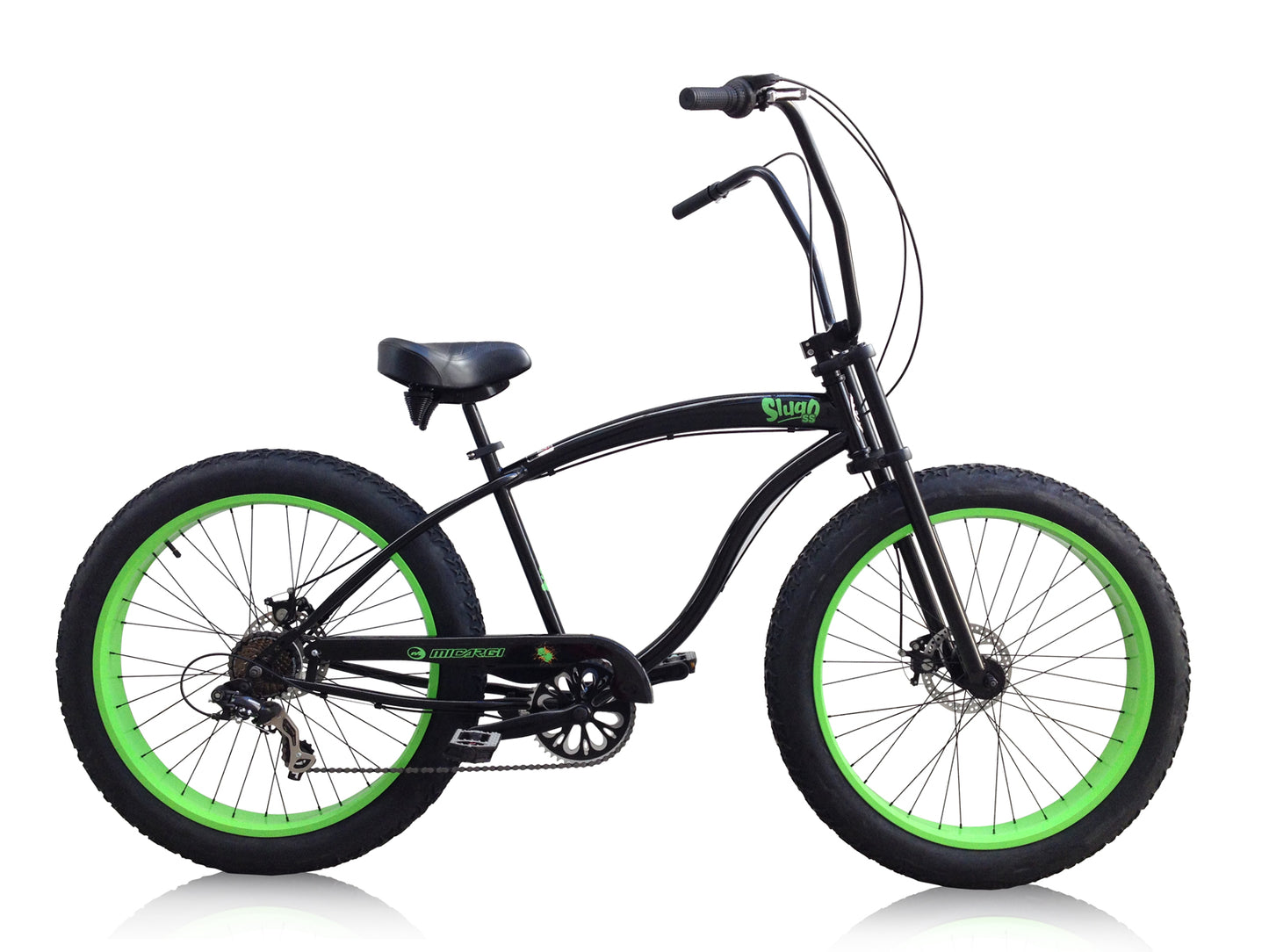 Micargi  26" SLUGO SS 7SP - Black with Neon Green