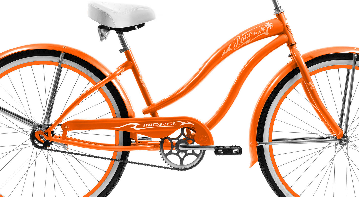 Micargi 26" Large Mono Tube Cruiser w/ Coaster Brake - Orange