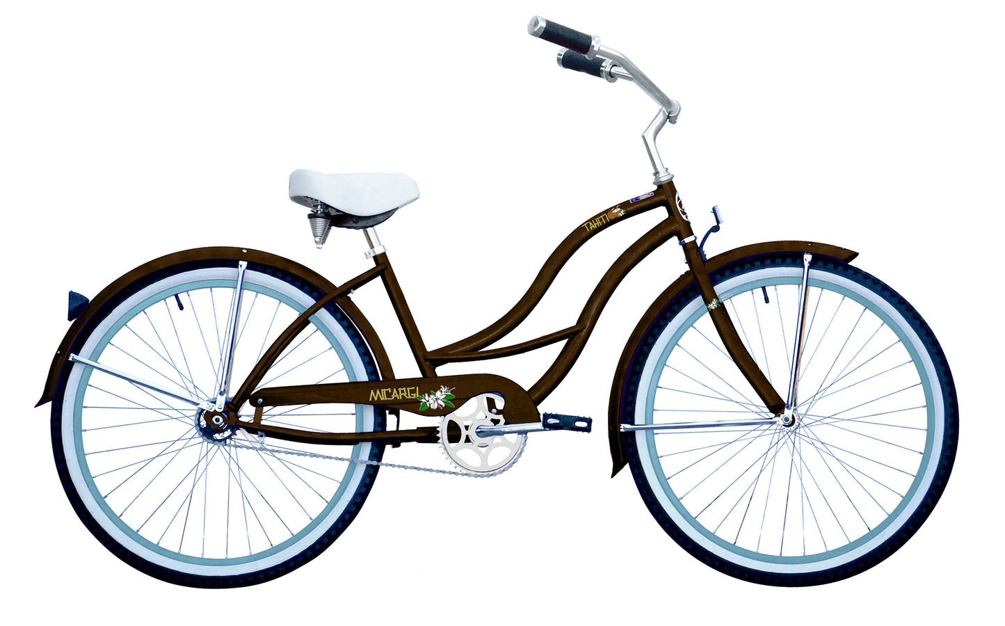 Micargi 26" TAHITI Bike - Brown Baby Blue | Cruiser Bike | Bike Lover USA