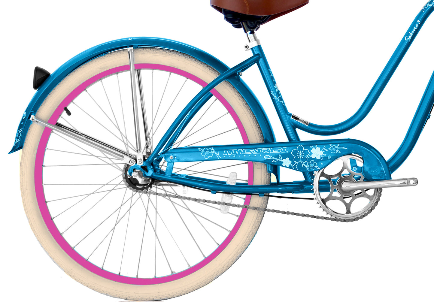 Micargi Sakura NX3 26" Steel frame LADIES cruiser pedal forward w/ Shimano NX3-Sp Coaster Brake - Dodger Blue