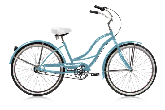Micargi 26" Cantilever Steel Frame Cruiser w/ Shimano NEXUS INTER 3-Speed Coaster Brake - Baby Blue