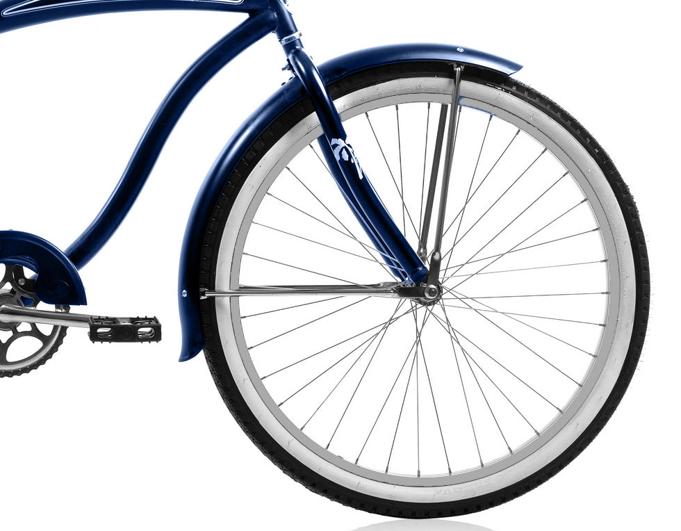 Micargi 26" Large Mono Tube Cruiser w/ Coaster Brake-Navyblue