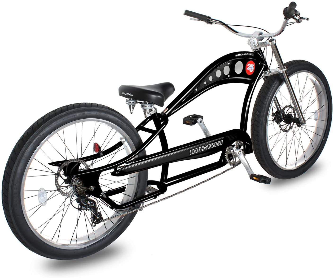 Micargi VANCOUVER 7 Micargi 26" Stretch Cruiser Bike | Fat Tire Bike | Bike Lover USA