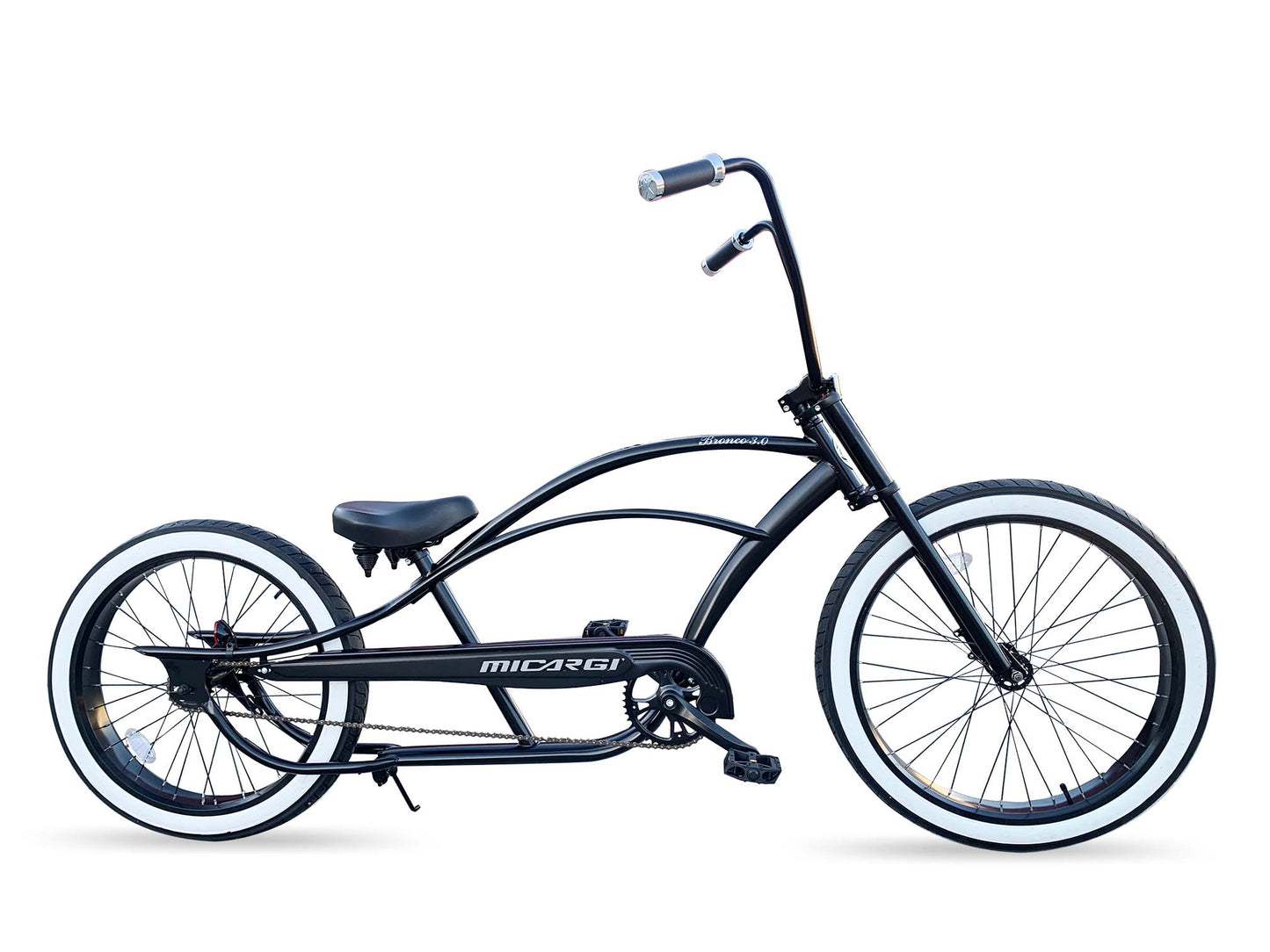 Micargi 26" BRONCO 3.0 - Matte Black | Coaster Brake Beach Cruiser | Bike Lover USA