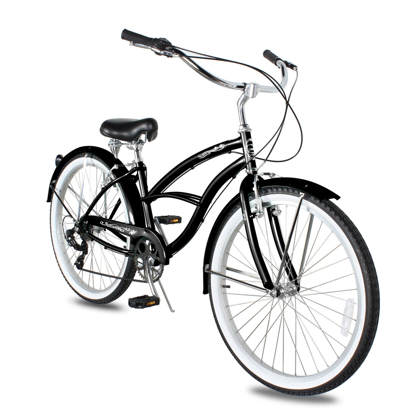 Micargi 26" PANTERA 7SP - Black | Cruiser Bike | Bike Lover USA