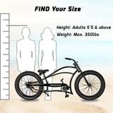 Tracer Siena GT 26" Chopper Stretch Cruiser Fat Tire Bike