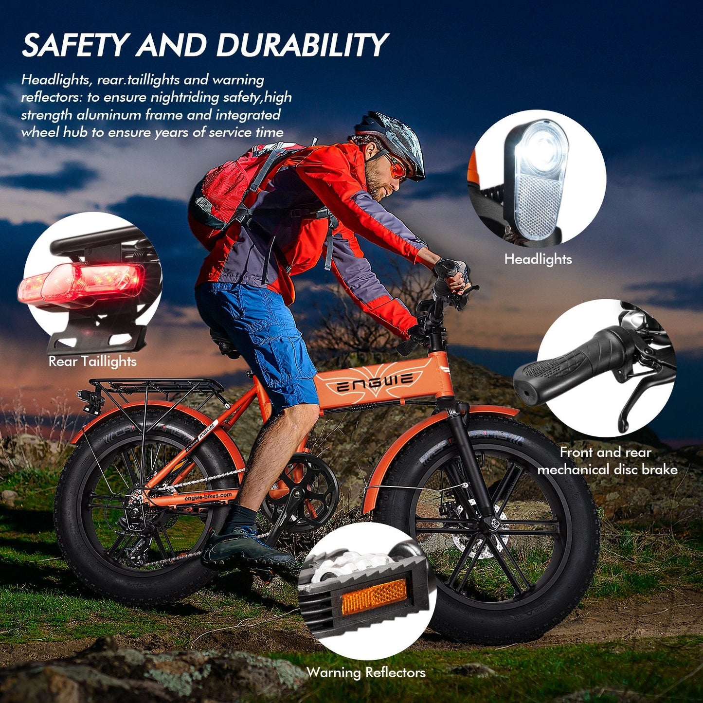 750w Folding Electric Mountain Bike | ENGWE EP-2 Pro | 750w Electric Bike | Folding Bike | Electric Bike | Mountain Bike | Electric Folding Bike | Portable Bike | Fat Tire Bike | Bike Lover USA