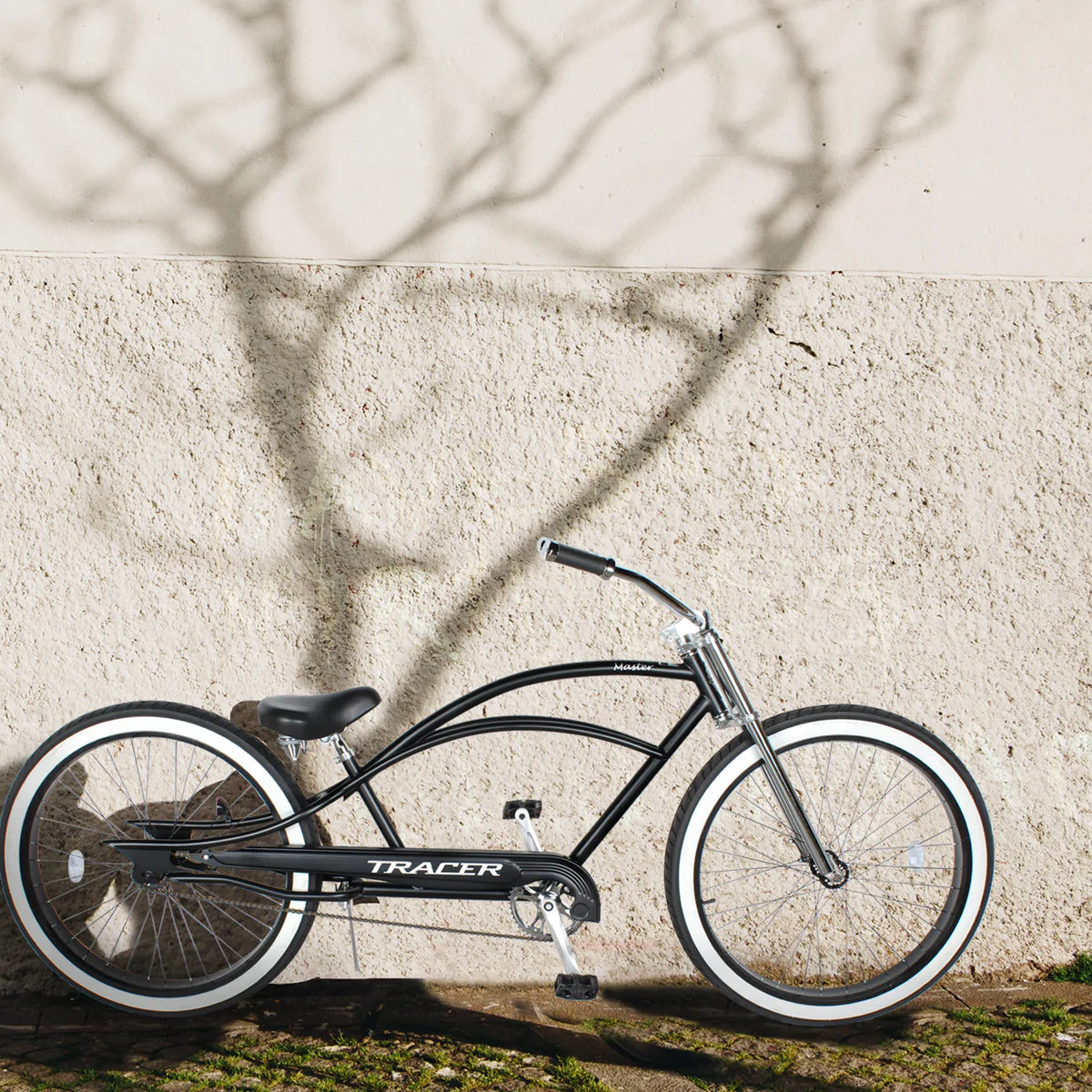 Tracer Master 29" Chopper Stretch Cruiser Fat Tire Bike - Matte Black | Fat Tire Bike | Cruiser Fat Tire Bike | Stretch Bike | Fat Tire | Bike Lover USA