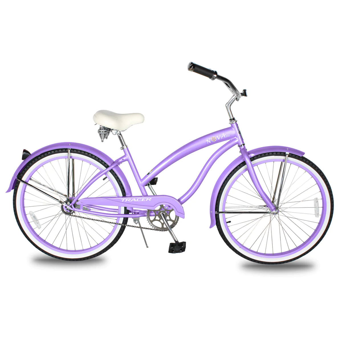 Tracer Nova Single Speed 26" Beach Cruiser Bike - Purple | Single Speed | Cruiser Bike | Adult Bikes | Beach Cruiser Bikes | Bike Lover USA