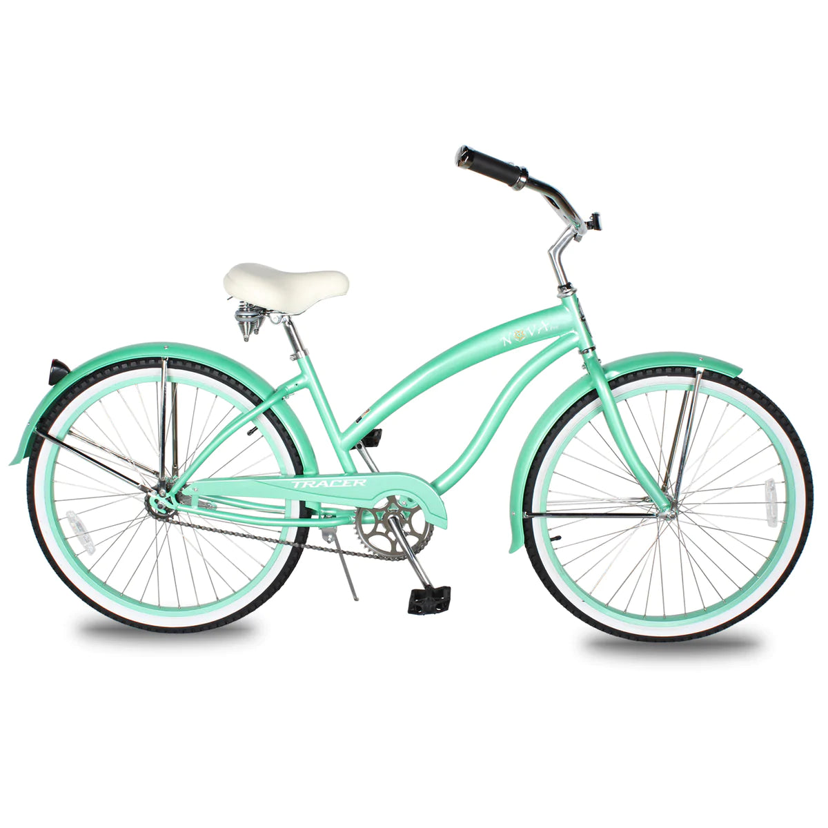 Tracer Nova Single Speed 26" Beach Cruiser Bike - Mint Green | Single Speed | Cruiser Bike | Adult Bikes | Beach Cruiser Bikes | Bike Lover USA