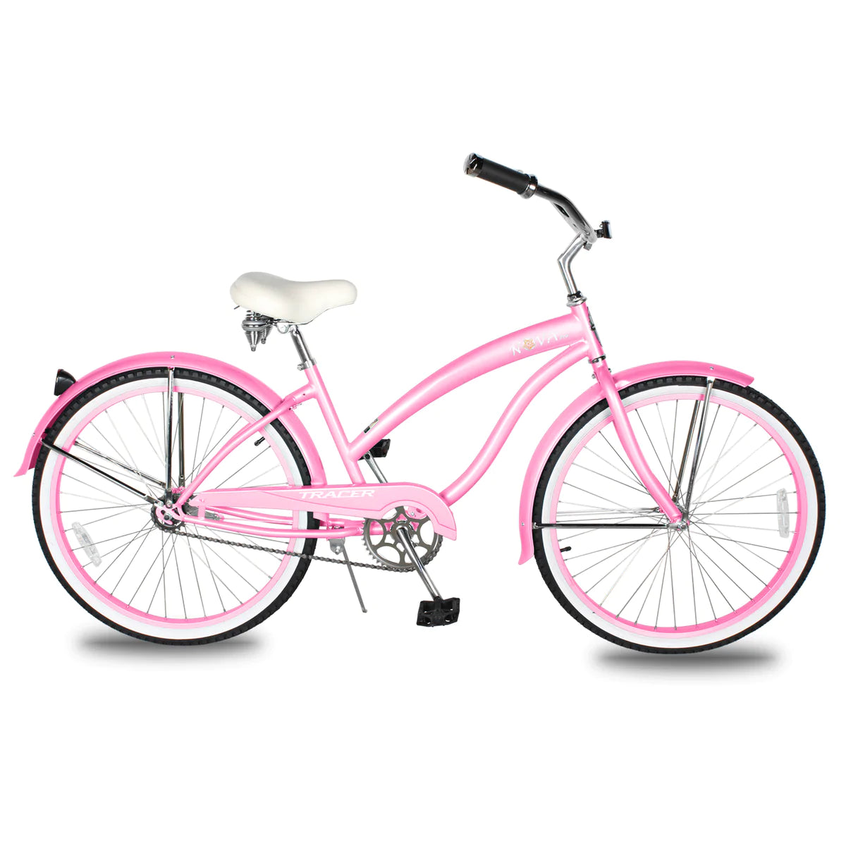 Tracer Nova Single Speed 26" Beach Cruiser Bike - Pink | Single Speed | Cruiser Bike | Adult Bikes | Beach Cruiser Bikes | Bike Lover USA