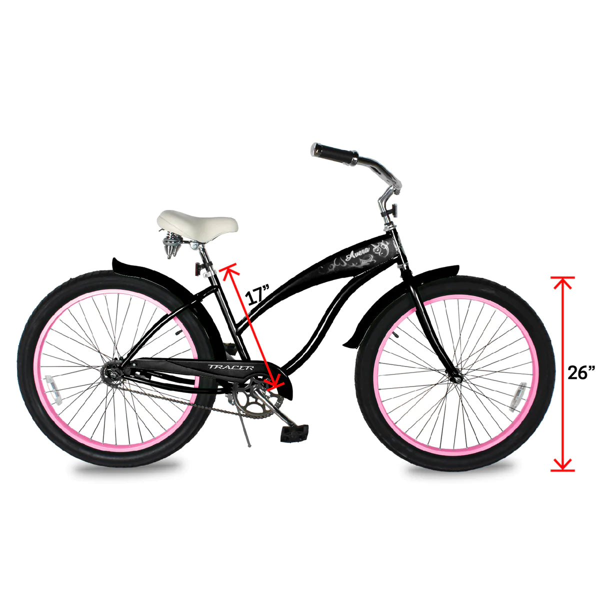 Tracer AVERA-F 26" Beach Cruiser Bike Single Speed for Women