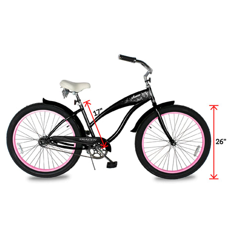 Tracer AVERA-F 26" Beach Cruiser Bike Single Speed for Women