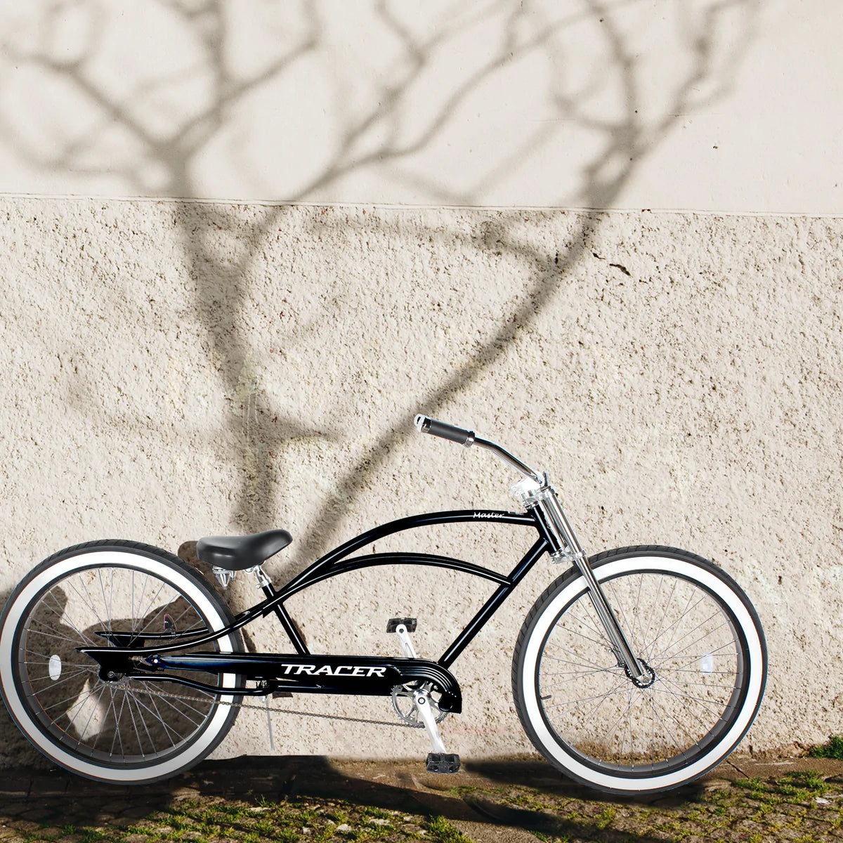 Tracer Master 29" Chopper Stretch Cruiser Fat Tire Bike - Black | Fat Tire Bike | Cruiser Fat Tire Bike | Stretch Bike | Fat Tire | Bike Lover USA