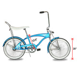 Tracer Hyena Classic Beach Lowrider Bike w/140H Wheel, Single Speed, w/ Banana Seat