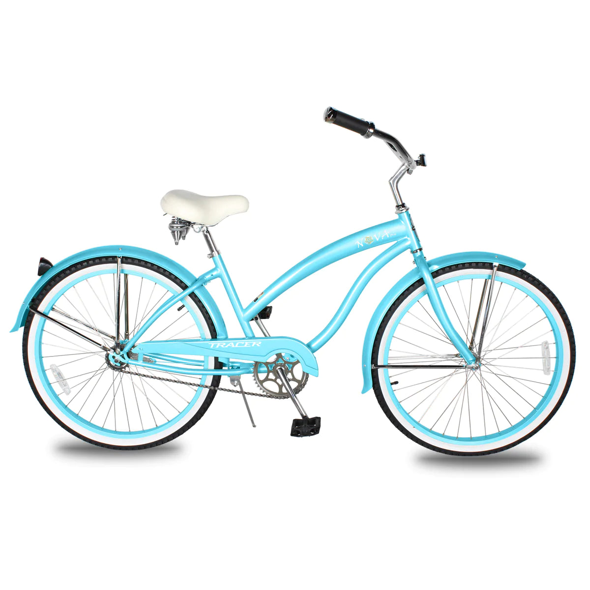 Tracer Nova Single Speed 26" Beach Cruiser Bike - Baby Blue | Single Speed | Cruiser Bike | Adult Bikes | Beach Cruiser Bikes | Bike Lover USA