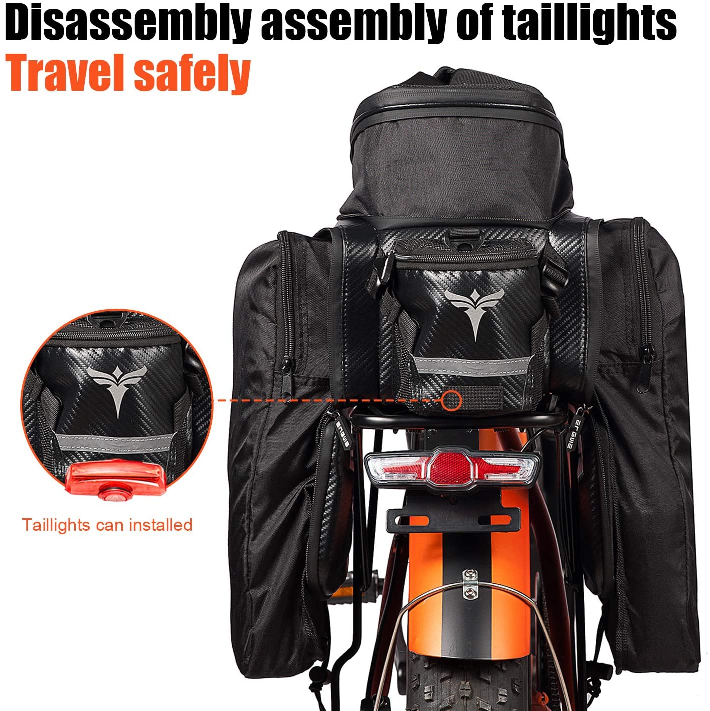 ENGWE Waterproof Bike Rack Bag With 35L Large Capacity