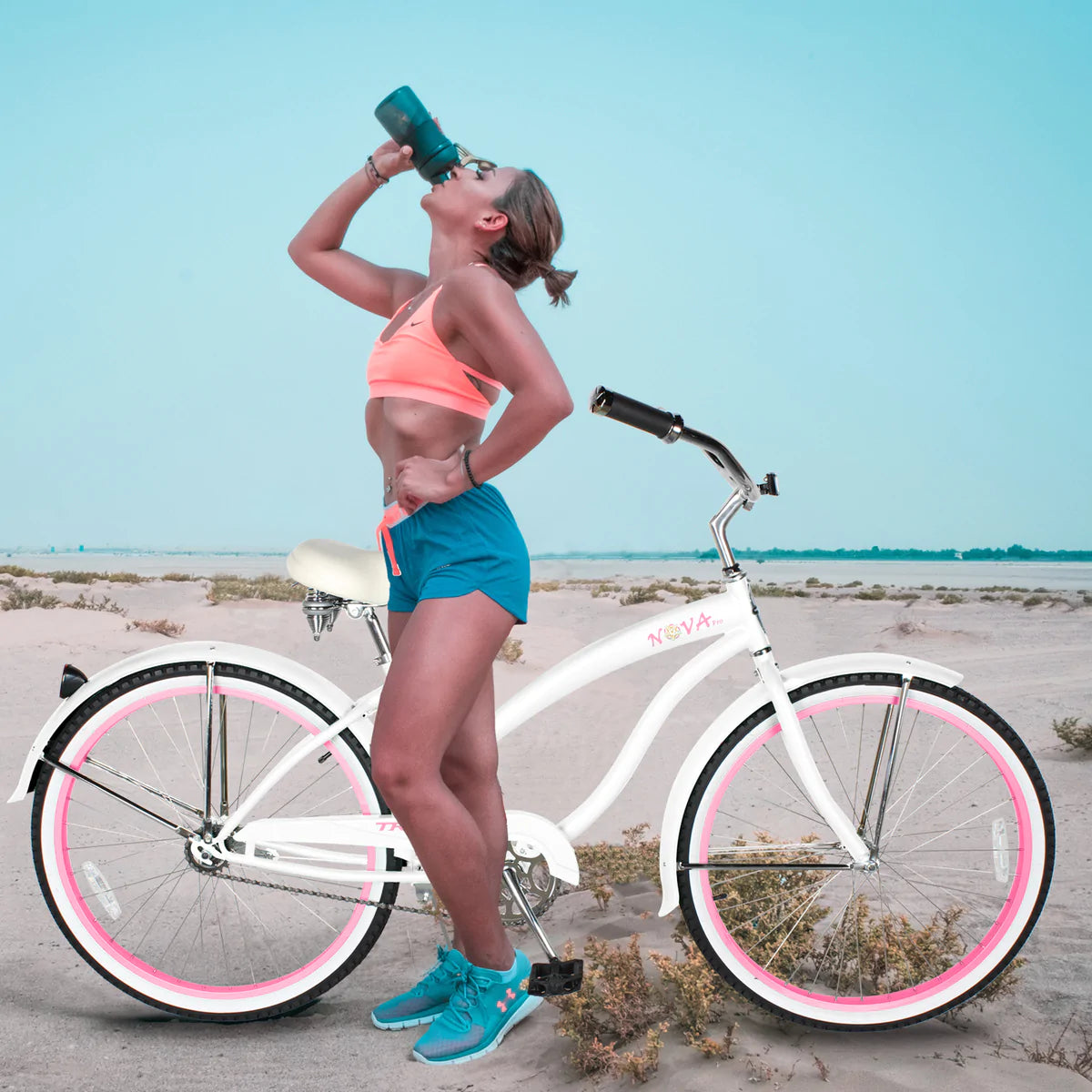 Tracer Nova Single Speed 26" Beach Cruiser Bike - White | Single Speed | Cruiser Bike | Adult Bikes | Beach Cruiser Bikes | Bike Lover USA