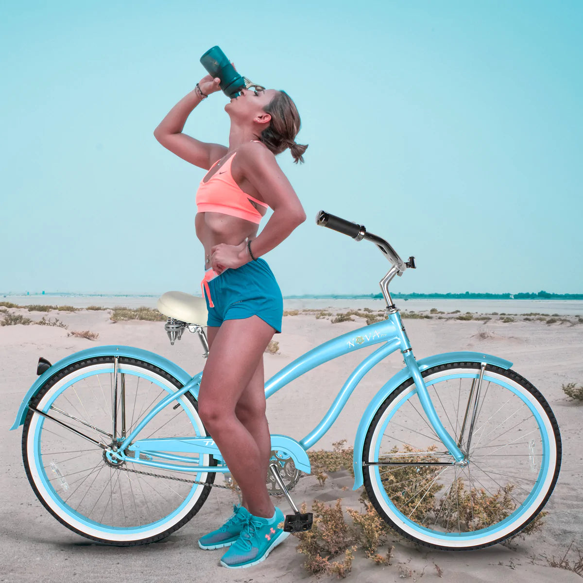 Tracer Nova Single Speed 26" Beach Cruiser Bike - Baby Blue | Single Speed | Cruiser Bike | Adult Bikes | Beach Cruiser Bikes | Bike Lover USA