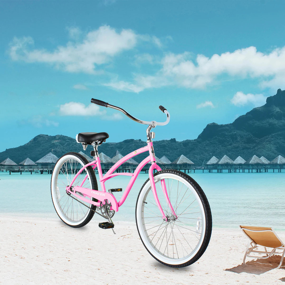 Tracer Bora 26" Beach Cruiser Bike For Women - Pink | Beach Cruiser Bikes | Cruiser Bikes | Beach Bikes | Single Speed | Single Speed Cycle | Adult Bike | Bike Lover USA
