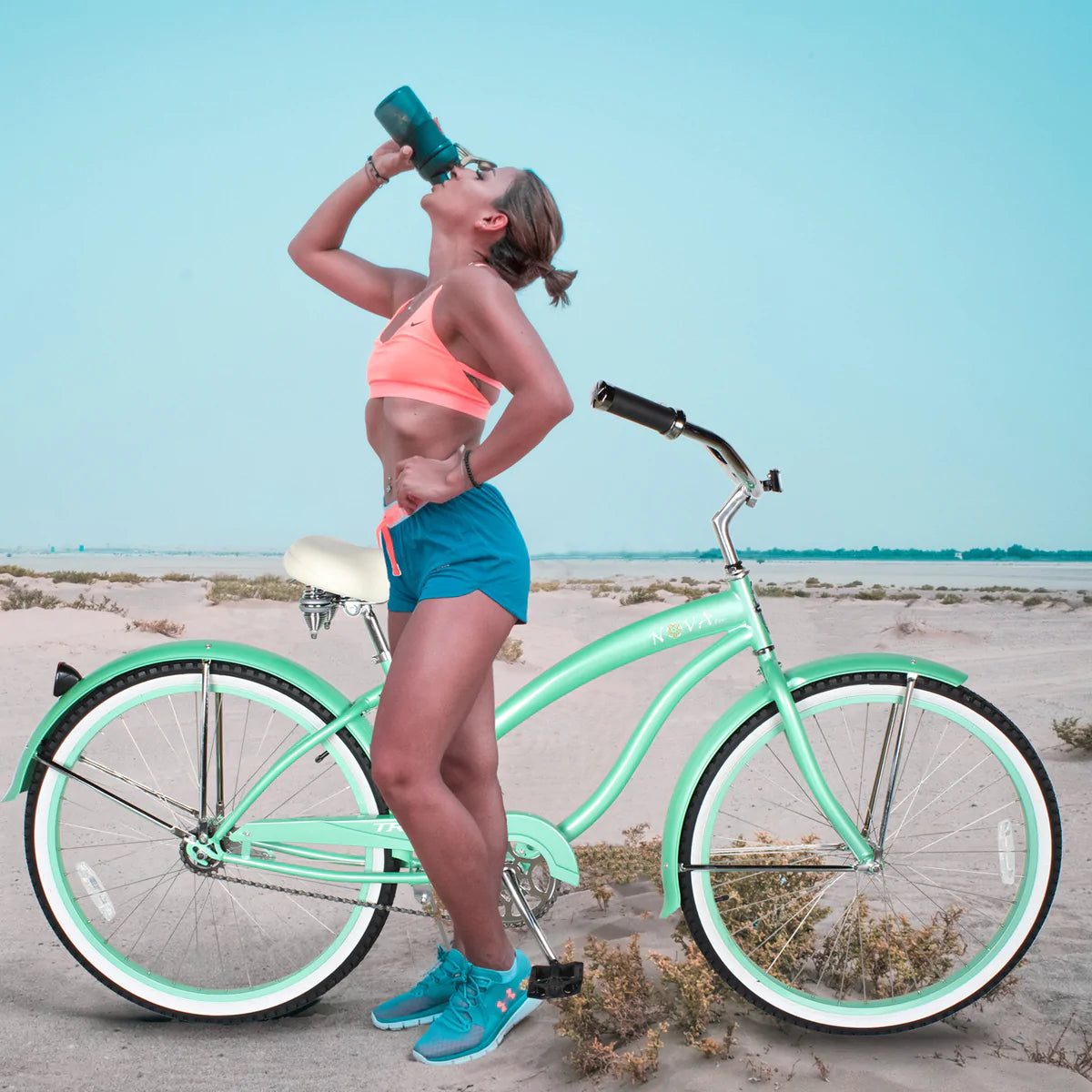 Tracer Nova Single Speed 26" Beach Cruiser Bike - Mint Green | Single Speed | Cruiser Bike | Adult Bikes | Beach Cruiser Bikes | Bike Lover USA