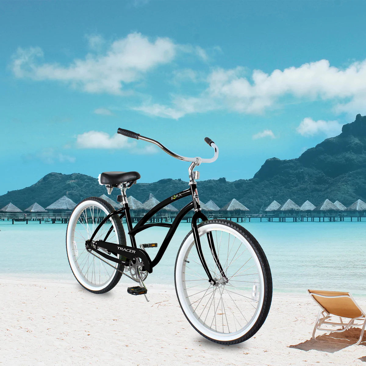 Tracer Bora 26" Beach Cruiser Bike For Women - Black | Beach Cruiser Bikes | Cruiser Bikes | Beach Bikes | Single Speed | Single Speed Cycle | Adult Bike | Bike Lover USA