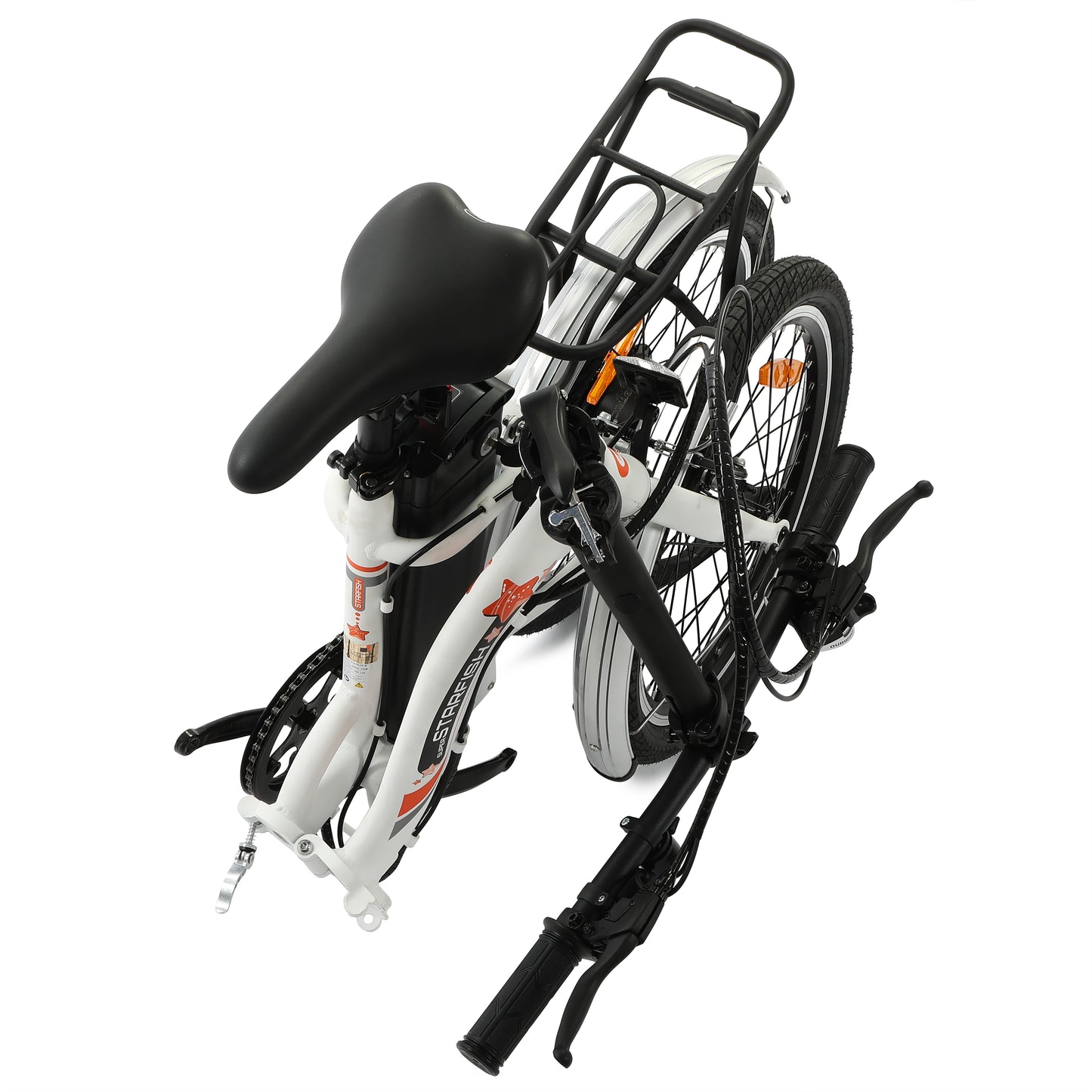 UL Certified-Ecotric Starfish 20inch Portable and Folding Electric Bike - White