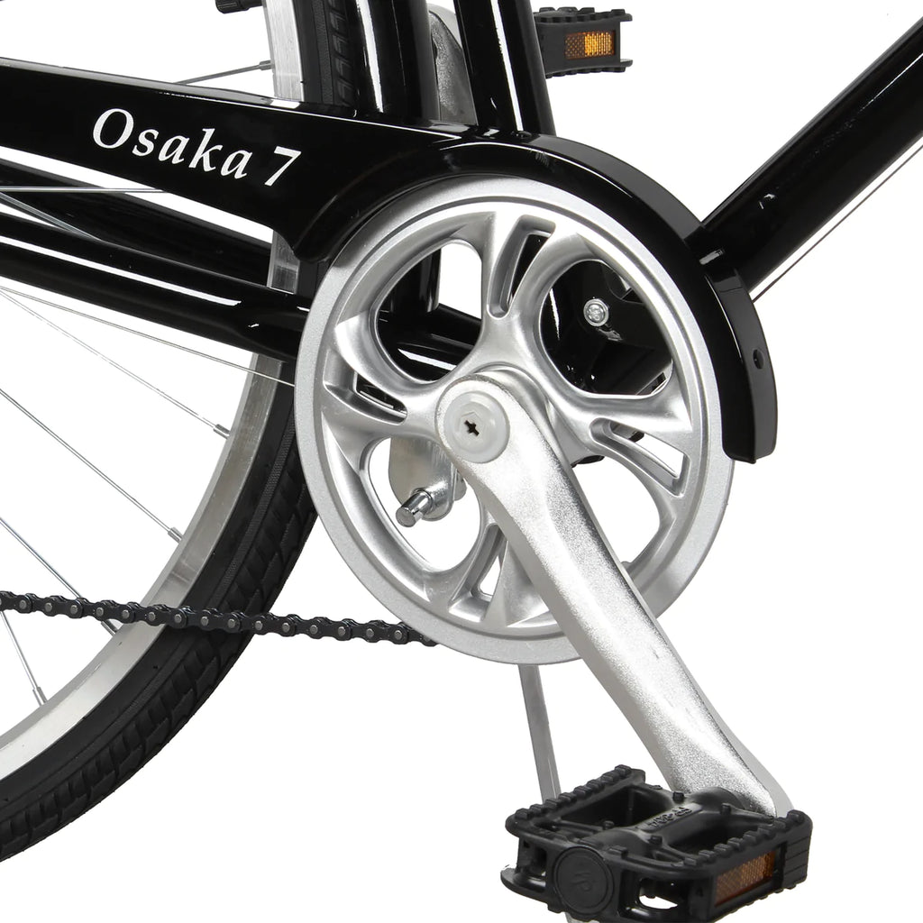 Tracer Osaka 700C Hybrid City Bikes - Shimano 7-Speed - Black | Road Bikes | Hybrid Bikes | City Bikes | 7-Speed | Bike Lover USA 