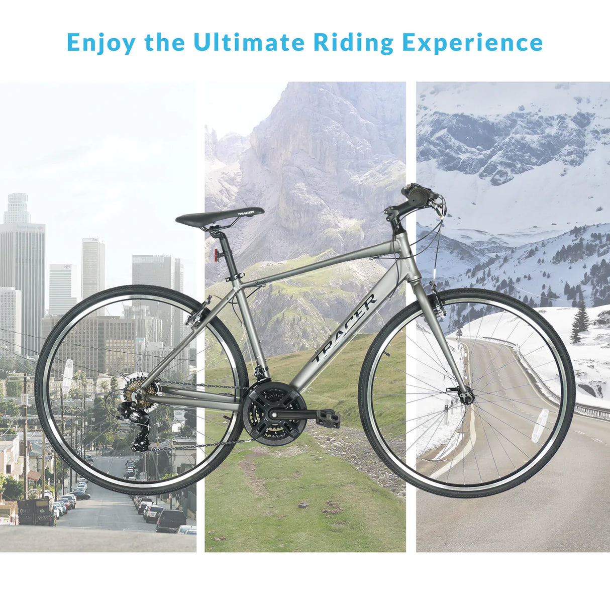 Tracer Braver 700C 7 Speed Hybrid Road Bike for Men
