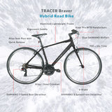 Tracer Braver 700C 7 Speed Hybrid Road Bike for Men