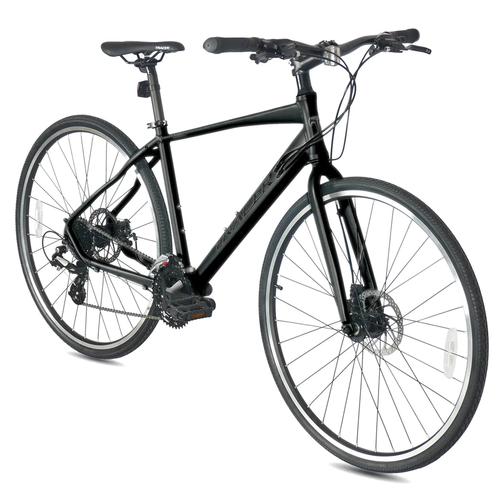 Tracer Bravery Hybrid Road Bike - Matte Black | Bike Lover USA