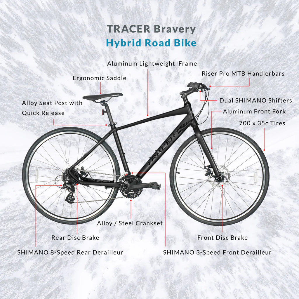 Tracer Bravery Hybrid Road Bike | Bike Lover USA