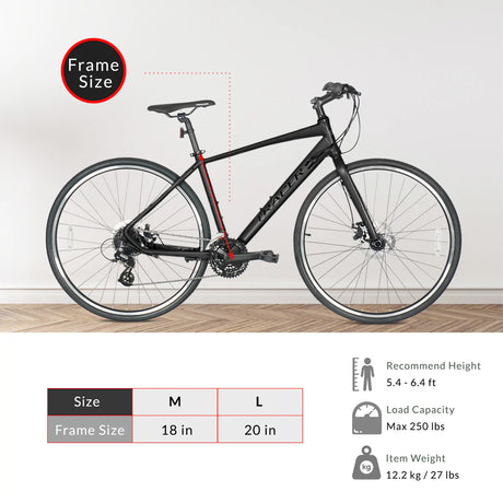 Tracer Bravery 24 Speed Hybrid Road Bike