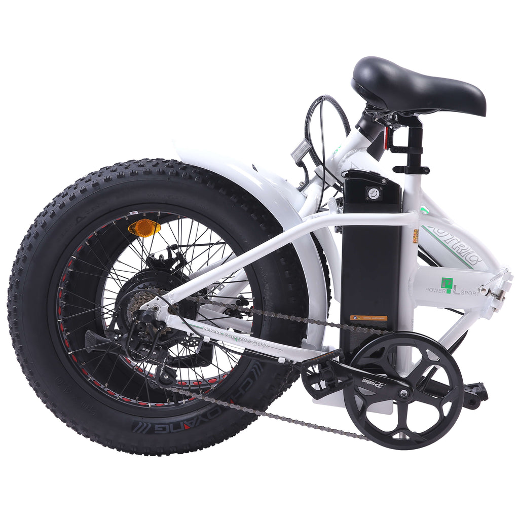 UL Certified - Ecotric Fat Tire Portable and Folding Electric Bike - White and Black
