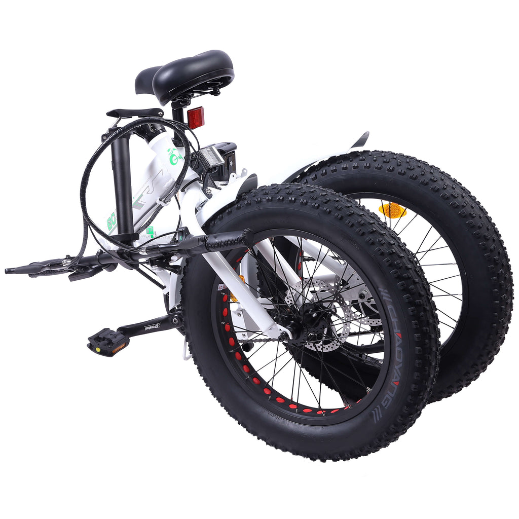 UL Certified - Ecotric Fat Tire Portable and Folding Electric Bike - White and Black