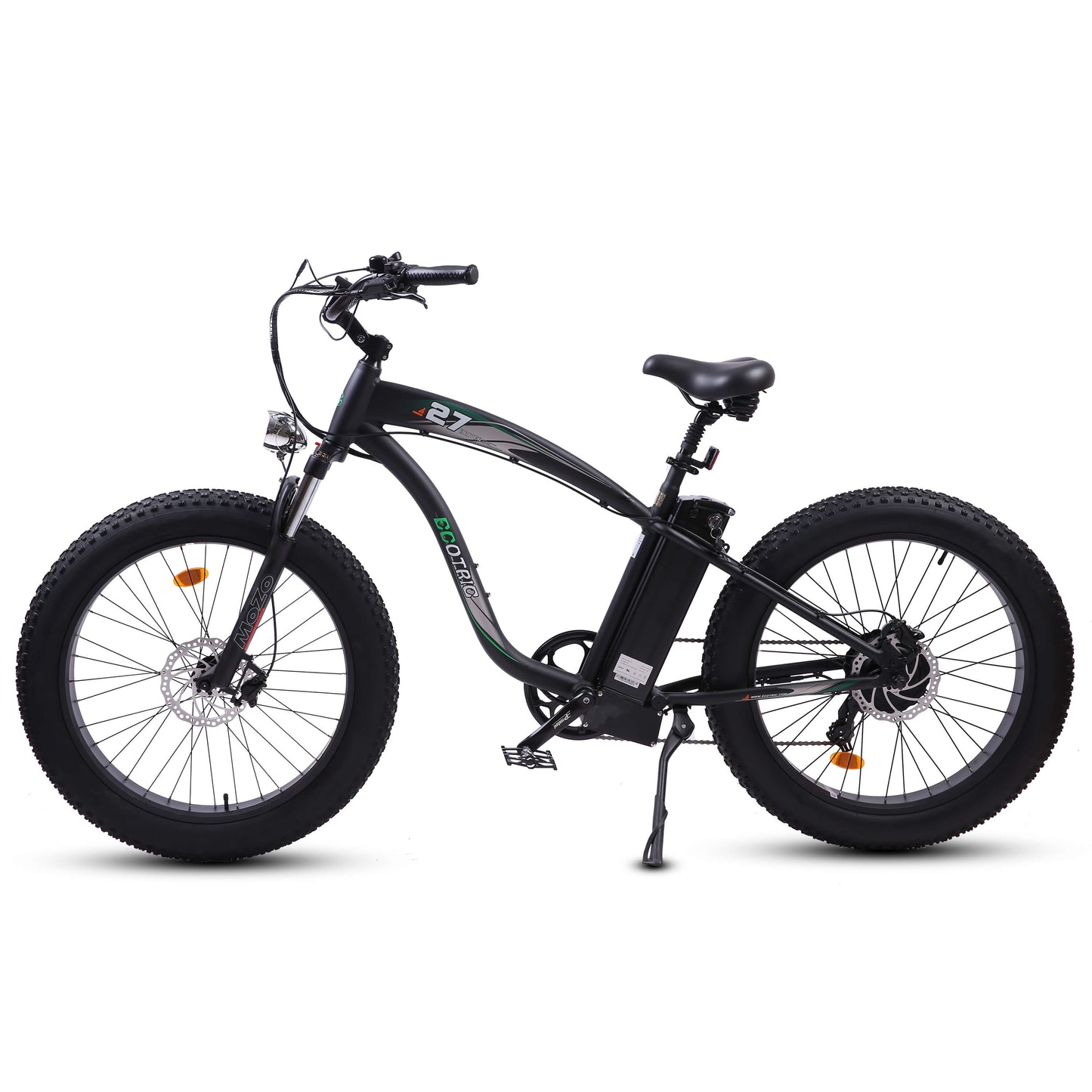 Ecotric Hammer Electric Fat Tire Beach Snow Bike - Black