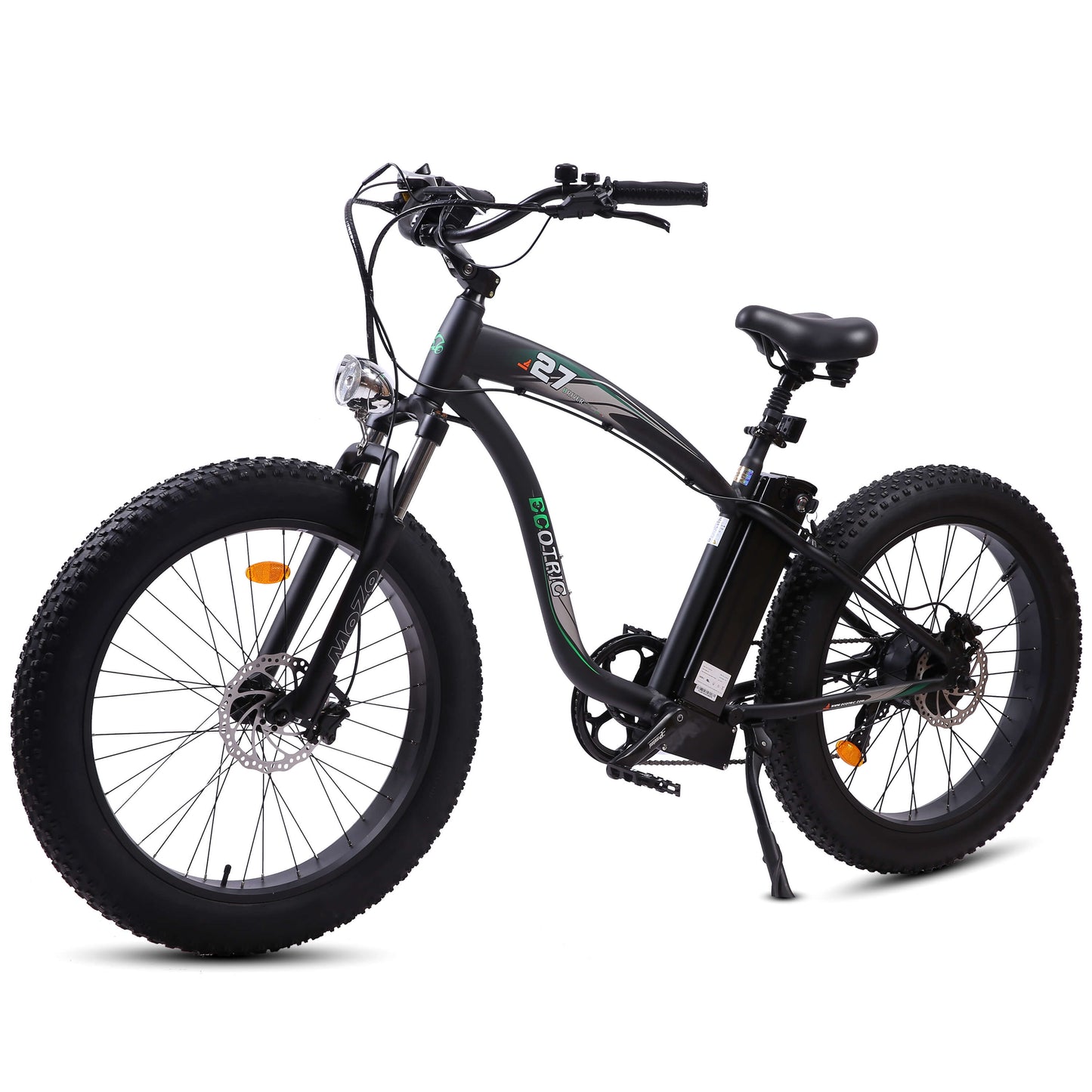 Ecotric Hammer Electric Fat Tire Beach Snow Bike - Black