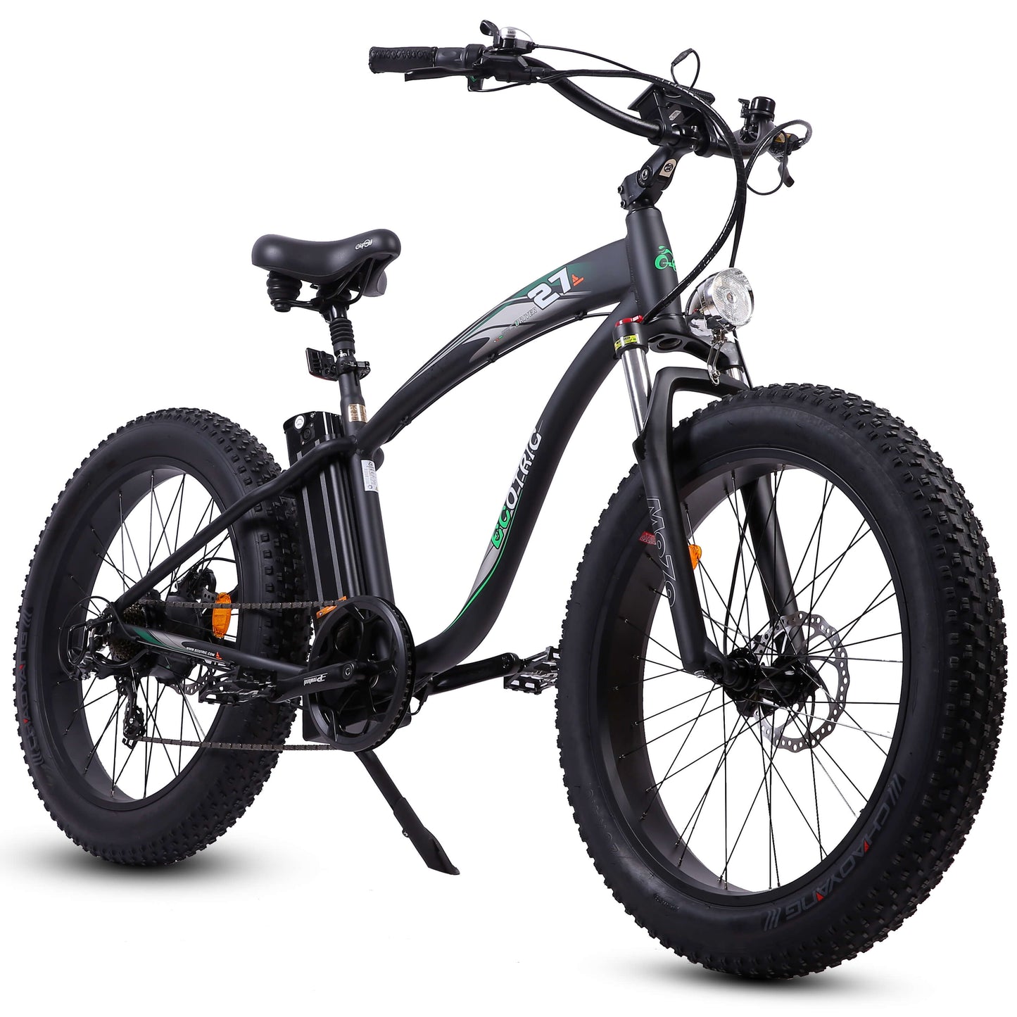 Ecotric Hammer Electric Fat Tire Beach Snow Bike - Black