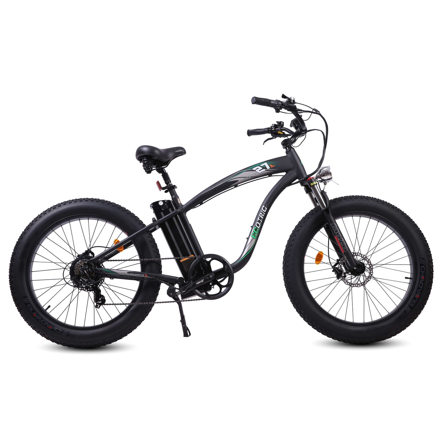 Ecotric Hammer Electric Fat Tire Beach Snow Bike - Black