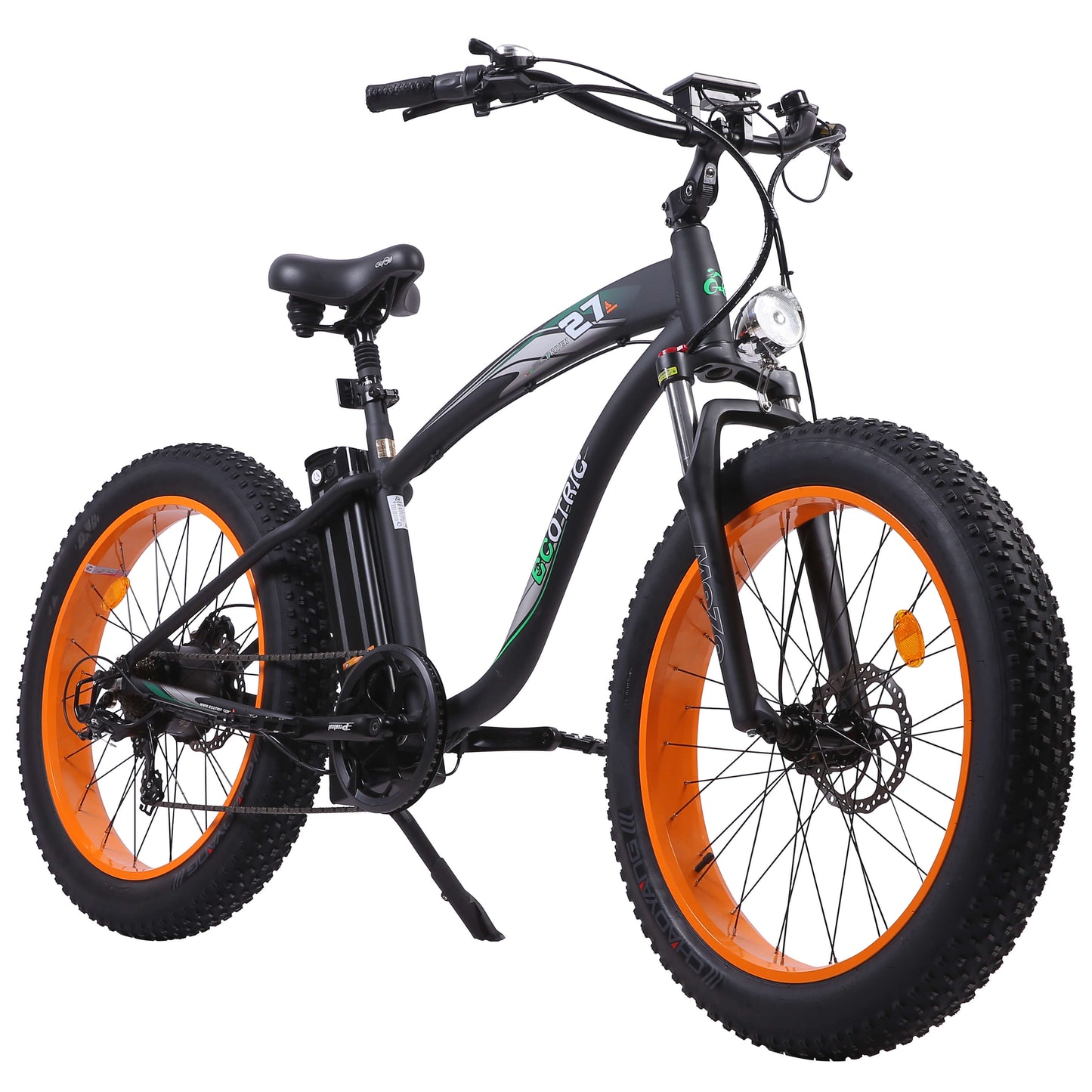 Ecotric Hammer Electric Fat Tire Beach Snow Bike - Orange