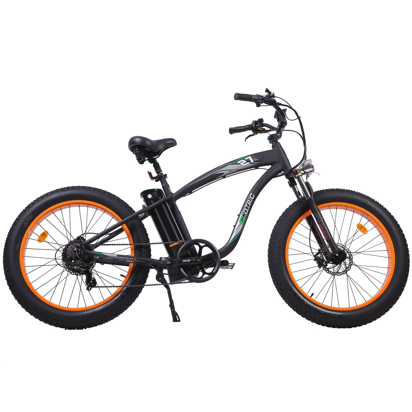 Ecotric Hammer Electric Fat Tire Beach Snow Bike - Orange